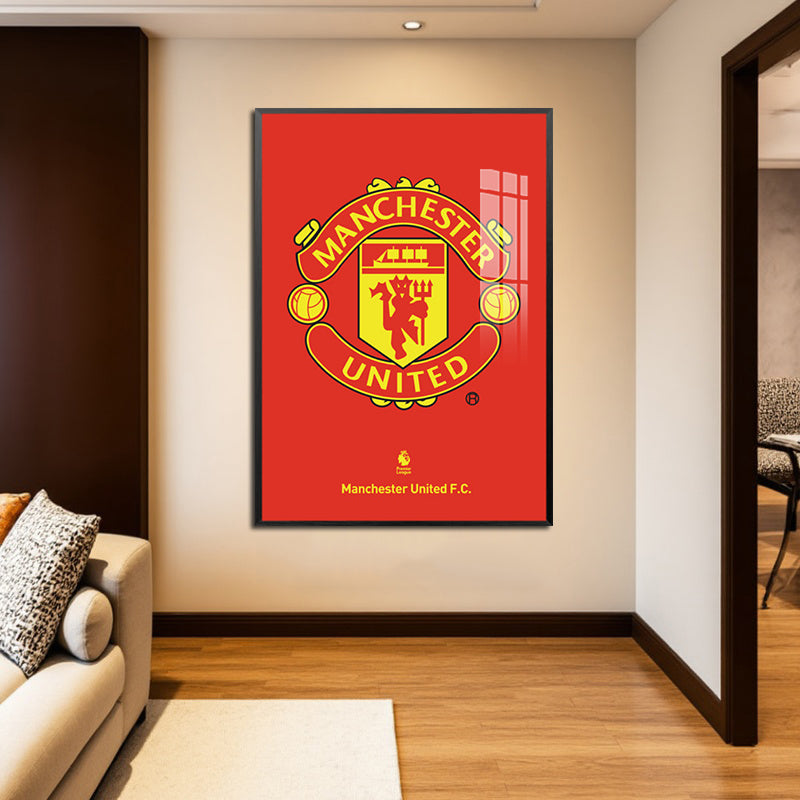Football team emblem decoration painting Barcelona Real Madrid